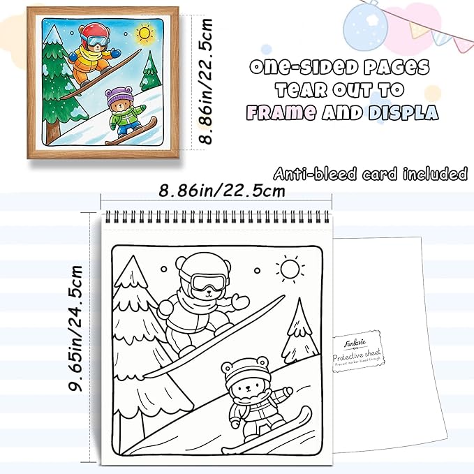Cozy Coloring Book for Adults and Kids – Featuring Fuzzy’s Cute Animal Travel Adventures for Adult Stress Relief, Bold and Easy, Simple Designs for Teen Relaxation, Spiral Bound Design