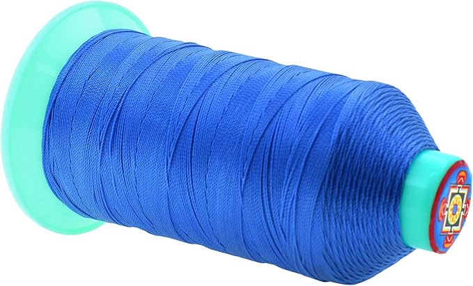 Mandala Crafts Size 207 630D T210 Bonded Nylon Thread - Sky Blue 800 YDs Tex 210 Heavy Duty Sewing Threads for Leather, Jeans, Weaving, Outdoor Marine Upholstery