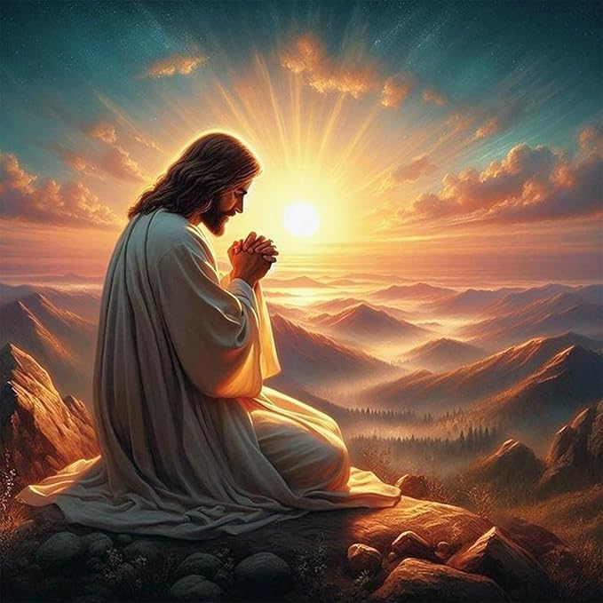 Camocin Diamond Art Kits for Adults Jesus, 5D Jesus Diamond Painting Kits for Adults Beginners, DIY Religious Full Round Dots Drill Gem Art Kit for Gift Home Wall Decor 14 x 14 Inch