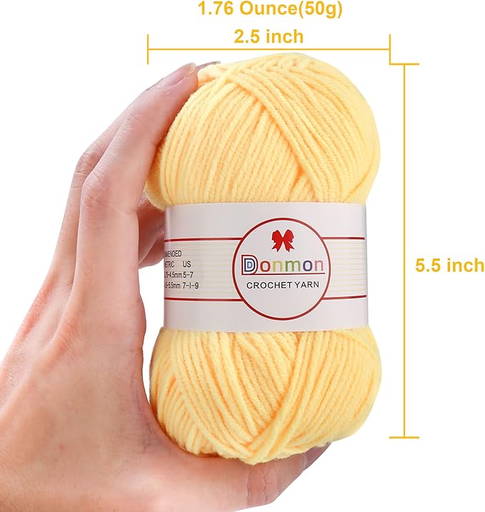 Yarn for Crocheting 12 Skein Multicolor (12, Style 1)