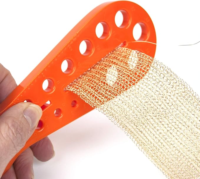 Premium Jewelry Making Kit - 7pc Wire Mesh Set - Ergonomic Wire Crochet Looms and Draw Plate - Full Set Invisible Spool Knitting Looms - Best Beginners Wire Crochet Beading Kit - Unique Gift for Croch