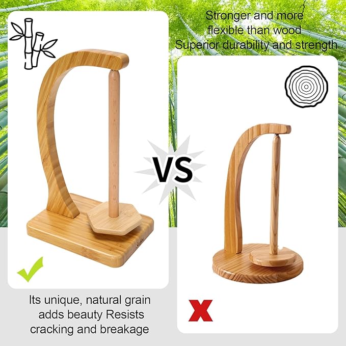 Yarn Holder for Crocheting and Knitting - Magnetic Wooden Yarn Holder Spinner, Ideal for Crochet Accessories, Knitting Accessories, Cool Gifts for Crocheters and Knitting Lovers （Natural）