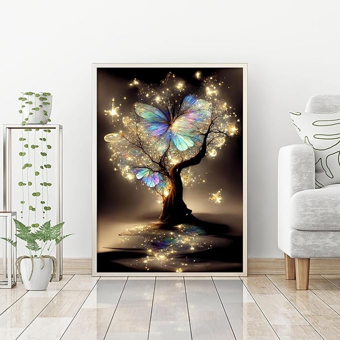 WUDWL Diamond Painting Kits for Adults - Tree of Life DIY 5D Diamond Art Kits Full Drill Diamond Dots Paintings with Diamonds Gem Art and Crafts Home Decor 12x16inch