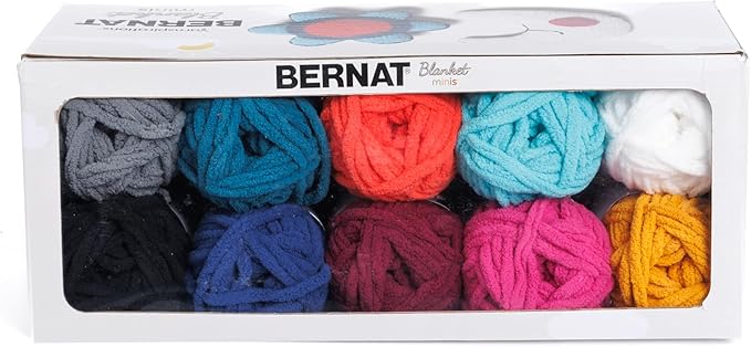 Bernat Blanket Minis Classic Yarn - 1 Pack of 600g/21.2oz - Polyester - #6 Super Bulky - 420 Yards - Knitting/Crochet