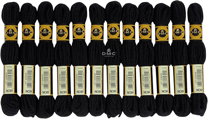 DMC Tapestry Wool - The Ebony Collection - 12 Count - 8.7 Yards Skeins