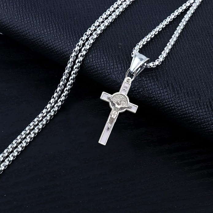 48Pcs/24Sets Rosary Making Kits Supplies Religion Cross and Center Medal Charms Alloy Enamel Rhinestones Virgen de Guadalupe Pendant for Diy Catholic Prayer Necklace