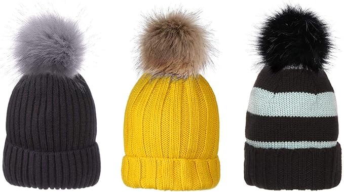 boao 8 pcs faux fur pompoms for hats with removable press button faux fur fluffy pompom balls knit hats clothing accessories for bobble hat knitting shoes scarves bag(4 color)