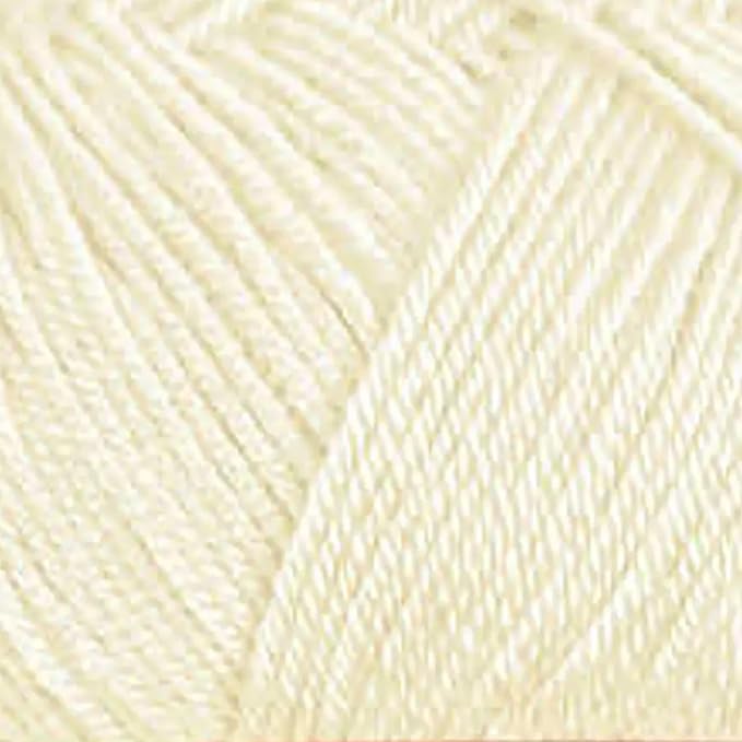 Estako Dream, (4 Skeins Pack) 100% Microfiber Acrylic Yarn, Soft, Super Fino/Fingering Weight (1) for Crochet and Knitting (4 x 3.5 Oz) / (4 x 382 Yrds) (70148 - Cream)