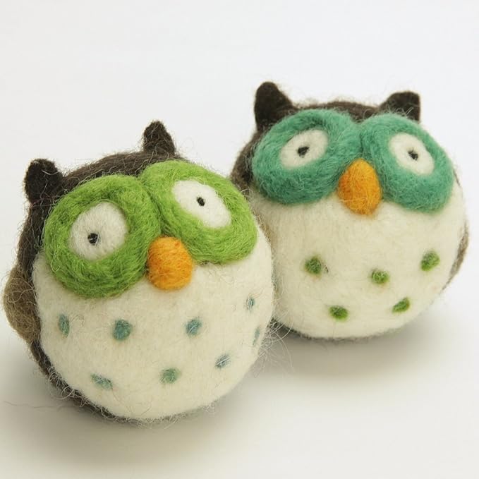 Woolbuddy Owl Needle Felting Kit for Beginners – DIY Animal Craft Kit with Wool, Needles & Photo Instructions – Fun Project for Adults & Kids
