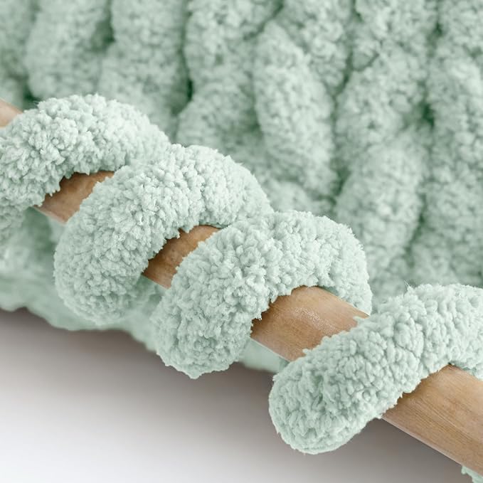 Jumbo Chunky Yarn for Hand Knitting - Super Thick Chenille Chunky Yarn for Crocheting - Extra Soft Bulky Fluffy Blanket Big Yarn 8 Jumbo Pack (27yds,8 oz Each Skein)