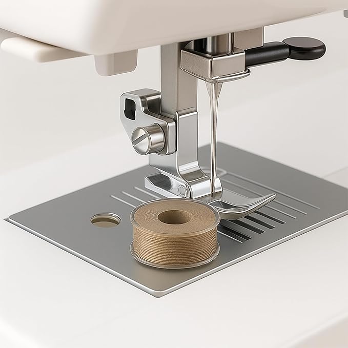 Mandala Crafts 144 Tan SA156 Prewound Bobbins for Singer Sewing Machine -15J SA156 Prefilled Bobbin Thread for Brother Sewing Machine and Embroidery