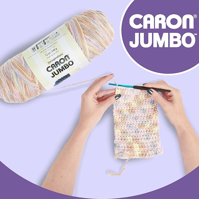 Caron One Pound Solids Yarn, 16oz, Gauge 4 Medium, 100% Acrylic - Pink- For Crochet, Knitting & Crafting ( 1 Piece )