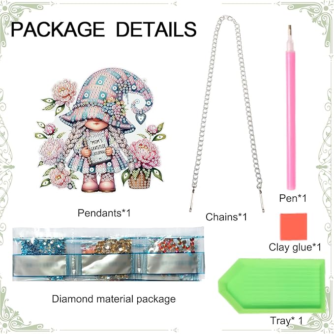AiYuanzsh Diamond Art Painting Hanging Pendant Kits Cute Girl DIY Crystal Rhinestone Wreath Kits, Colored Point Crystal Diamond Art Window Pendants Home Garden Wall Door Birthday Festival Gifts