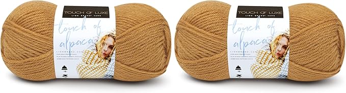 (1 Skein) Lion Brand Yarn Touch of Alpaca Yarn, Goldenrod (Pack of 2)
