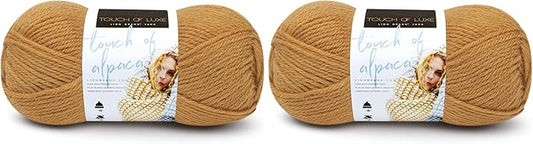 (1 Skein) Lion Brand Yarn Touch of Alpaca Yarn, Goldenrod (Pack of 2)