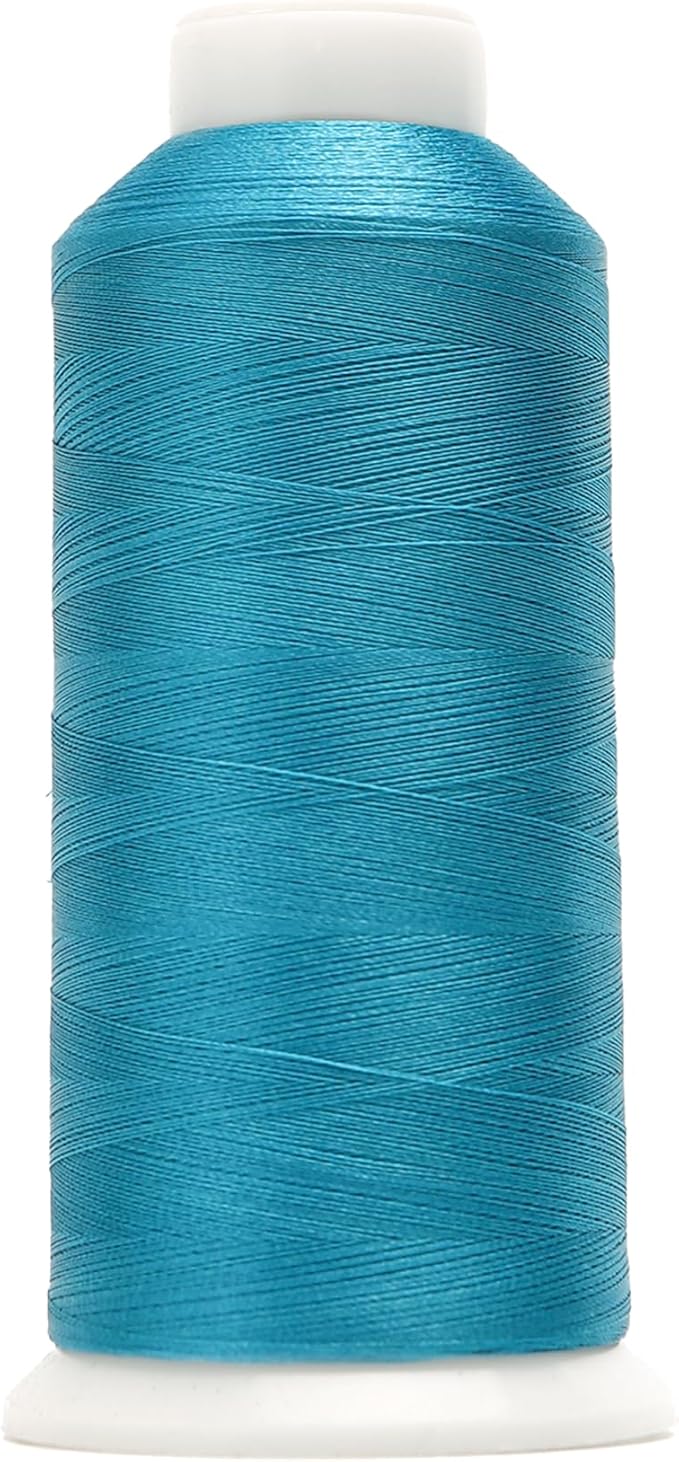High Tenacity Polyester Embroidery Machine Thread 40WT(120D/2) 4000M Per Spool for Commercial and Domestic Embroidery Machine (Cyan-1695)