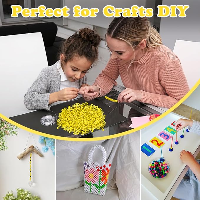 QPIXVB 1100pcs Pony Beads,Friendship Bracelet Beads Kit,Bead for Jewelry Making and Bracelets Making,Bulk Hair Bead for Braids,Crafts