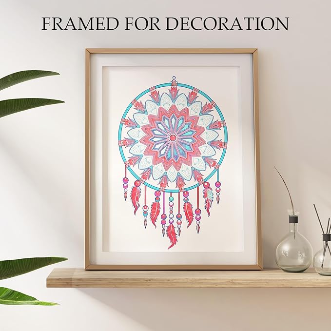 Mandala Coloring Book for Adults Relaxation, 24 Patterns Adult Coloring Books for Women Stress Relief, Inspirational Gift for Women & Men, Spiral Bound Mindfulness Coloring Book, Single-Sided Print
