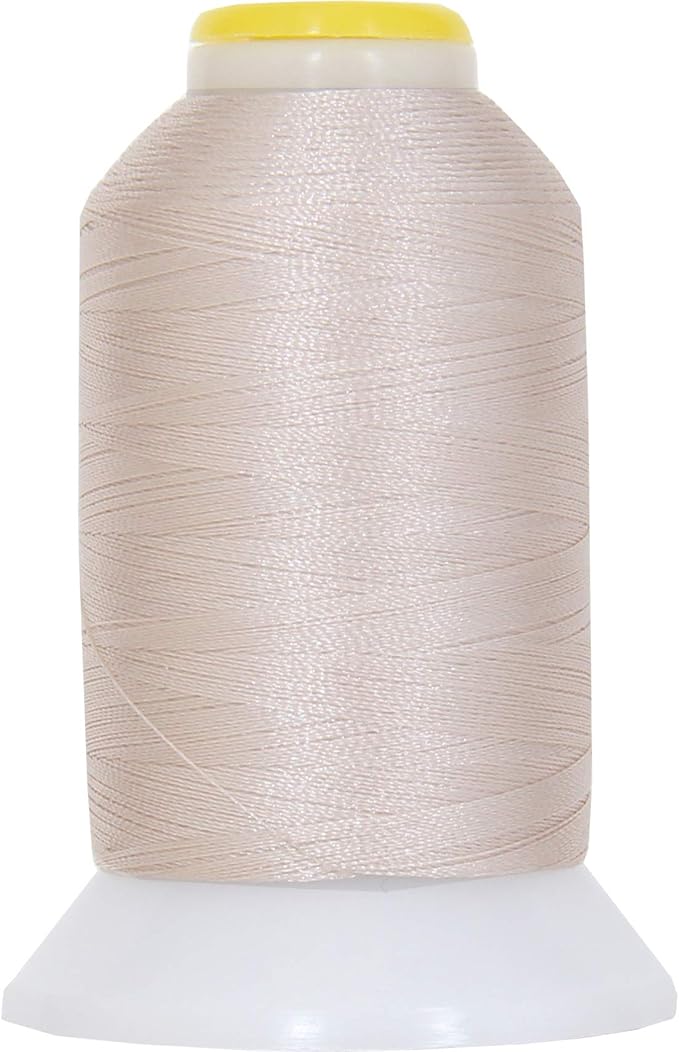 Threadart 60 Weight Micro Embroidery Thread | Fine Line Lettering & Bobbin Thread | 1000m Spools - 30 Colors Available - Natural