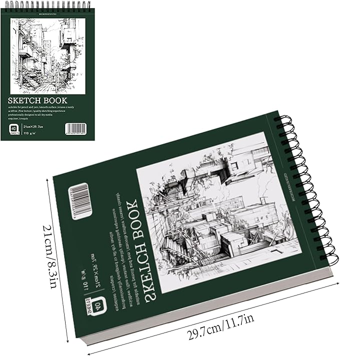 Spiral Art Creation Sketchbook Drawing Paper Notebook Sketch Books Pads for Drawing