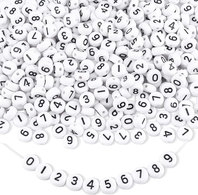 500pcs Letter Beads Number Beads 0-9, Alphabet Bead for Friendship Bracelets, Jewelry Making Supplies,DIY Making Kit