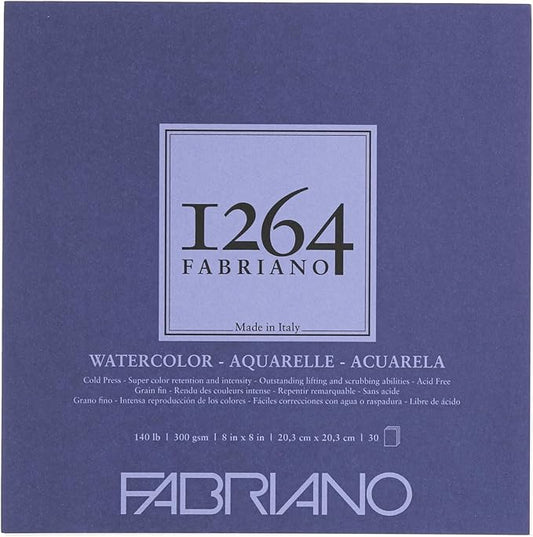Fabriano 1264 Watercolor Pad, Bright White