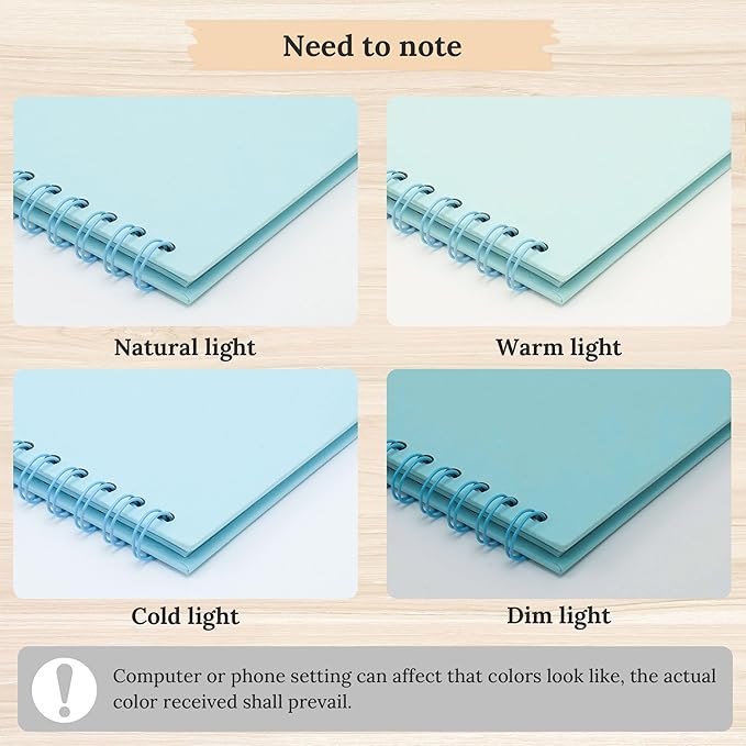 Polaroid Scrapbook Photo Album, 6.3"x6.3" DIY Scrapbook Album Hardcover Kraft Paper with 20 Sheets 40 Pages, Stylish Memory Book for Wedding, Anniervsary, Family, Travel, LightBlue