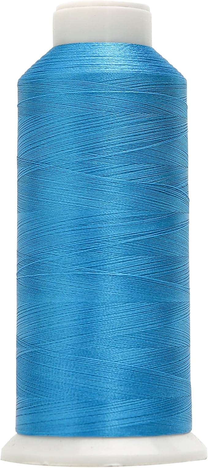 High Tenacity Polyester Embroidery Machine Thread 40WT(120D/2) 4000M Per Spool for Commercial and Domestic Embroidery Machine (Peacock Blue-1977)