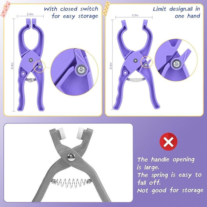 Upgraded Safety Eye Tool for Crocheting, Auxiliary Tool for 5-30mm Stuffed Animals Safety Eyes, Doll Making Tool, Time Saving, Labor Saving and Hand - Friendly Safety Eye Snapper Tool