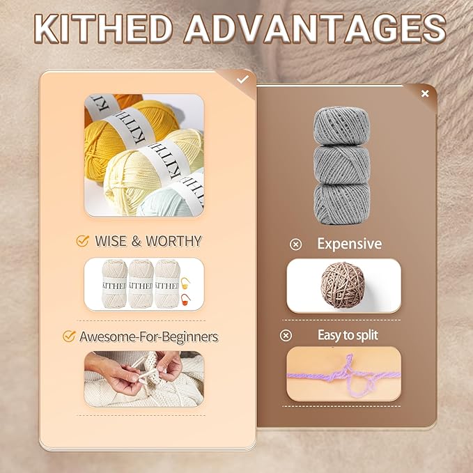 Cotton Chainette Yarn,4 Medium (Worsted)-10oz,3 Pack,Knitting Yarn for Beginners,Thicker for Crocheting and Knitting (34 Apple Green)
