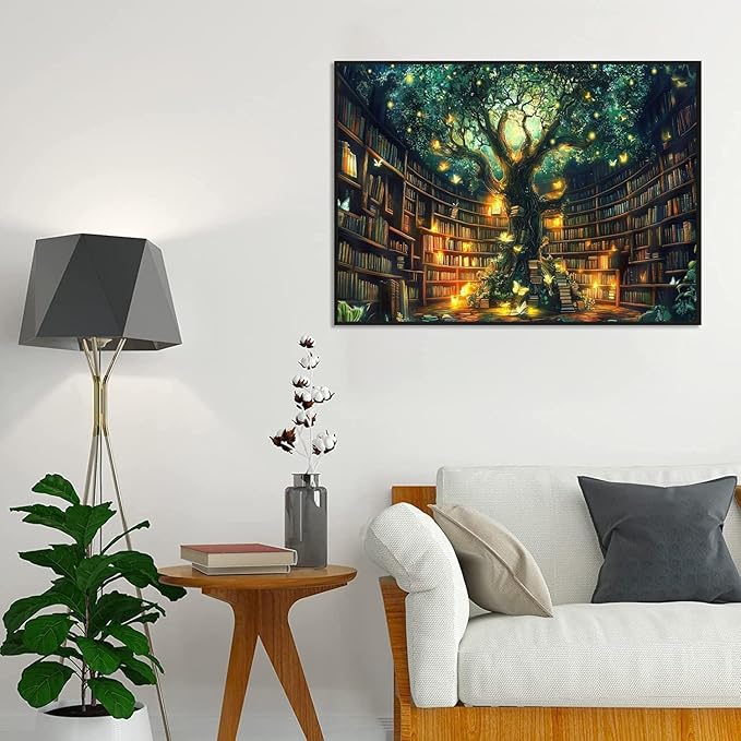 ARPADAMO Diamond Art Kits for Adults,5D Tree of Life Diamond Painting DIY Books Diamond Art Diamond Painting Kits for Adult,Round Full Drill Diamonds, Diamond Art Kits for Home Decor-12x16inch