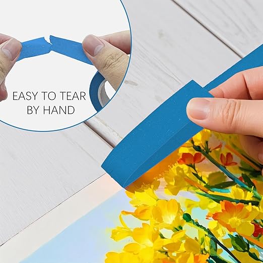 8PCS Colored Masking Tape - Blue Painters Tape, Tape for Kids Art Supplies, Great for Crafts, Labeling, DIY Decorative, 1/2 Inch Colored Tape Rolls- Tiny Size