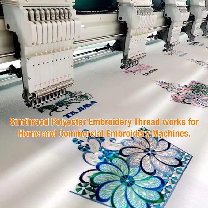 Simthread - 33 Selections - Various Assorted Color Packs of Polyester Embroidery Machine Thread Huge Spool 5500Y for All Sewing Embroidery Machines - 3 Different Purple Colors