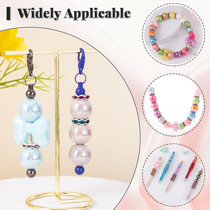 289 Pcs Beads for Pens, 16mm Acrylic Beads, Rainbow Color Pen Bead, Bubblegum Bead for Jewely Making, Bracelet, Beadable Pens, Earring
