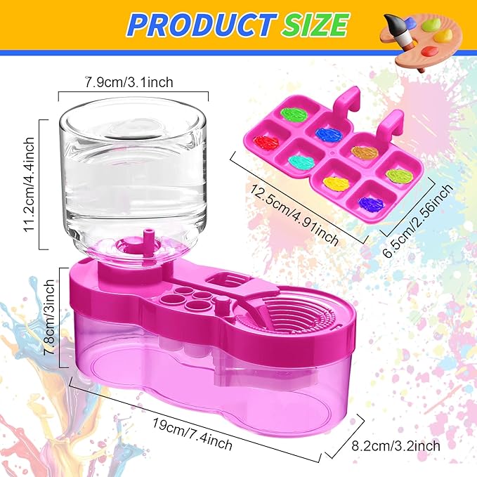 New Paint Brush Cleaner Tool,Brush Rinser Cup Painting Running Water Circulation Art Supplies for Acrylic,Watercolor and Water Based Creative Gift for Adult Artist Beginners Kids