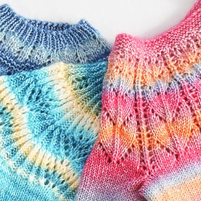 Crocheting Knitting-Gradient Cake Yarn, Soft Multicolor Medium-Fine Blended Yarn, Weight 100 Grams, Contains 60% Cotton 30% Acrylic 10% Wool. Suitable for Scarf, Gloves, Shawl, Blanket.(1155)