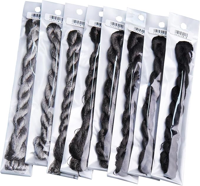 Natural 100% Silk Thread, Handmade Embroidery Thread Silk Floss 8 Colors 110m Each (78)
