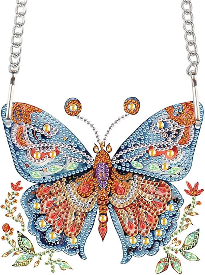 Butterfly Diamond Painting Pendant Kit for Adults, DIY Acrylic Special Shaped Rhinestone Diamond Art Hanging SunCatcher, Window Wall Door Decor for Home Garden, Valentine’s Day Birthday Gift
