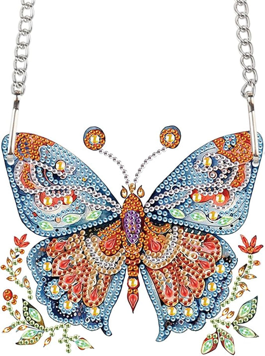 Butterfly Diamond Painting Pendant Kit for Adults, DIY Acrylic Special Shaped Rhinestone Diamond Art Hanging SunCatcher, Window Wall Door Decor for Home Garden, Valentine’s Day Birthday Gift