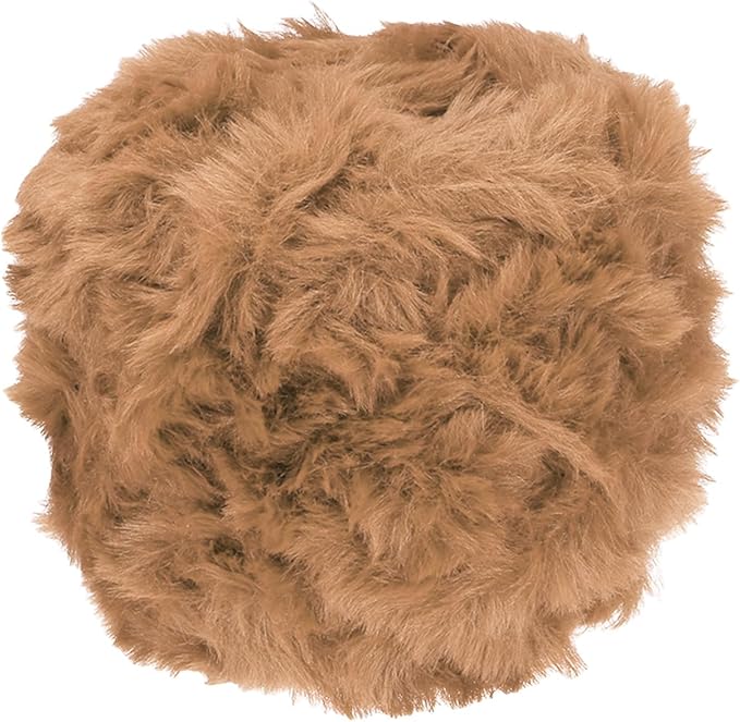 PATIKIL 70yds Faux Fur Yarn, Fuzzy Yarn Crochet Fluffy Yarn Soft Chunky Polyester Plush Fur Eyelash for Crocheting Knit Blanket Rug Sweater Scarf Hat Bear Craft, Bear Brown