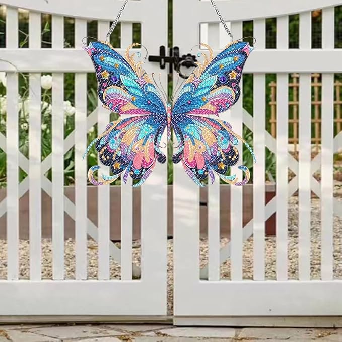 Diamond Art Kits for Adult Welcome Design Special Shape Acrylic Hanging Pendant Crystal Mosaic Home Wall Door Window Decor with Chain Handmade Gift