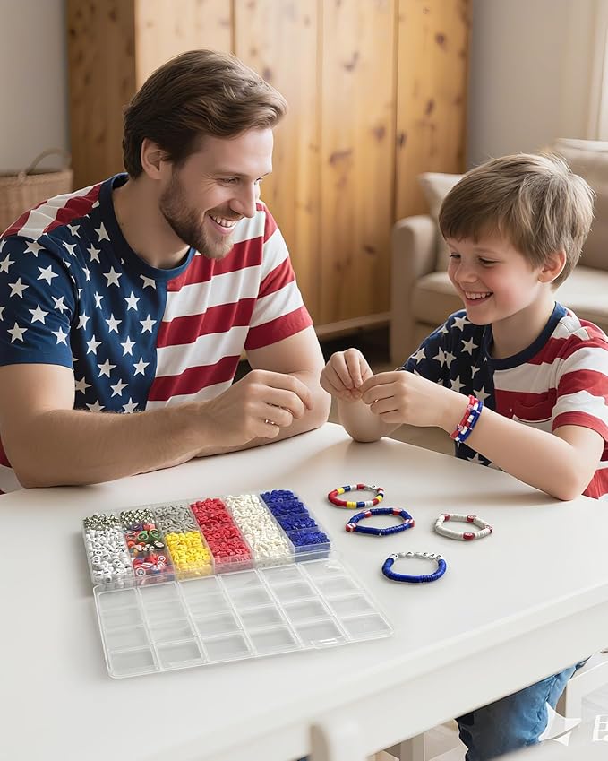 Bracelet Making Kit - Swift Friendship Beads Bracelet Kit for Jewelry Making (Red and Blue)