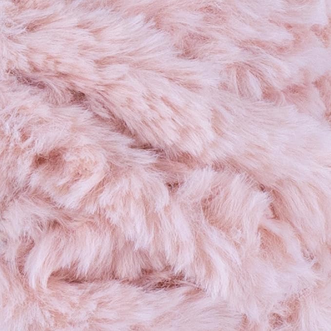 Lion Brand Yarn (1 Skein) Go for Faux Thick & Quick Bulky Yarn, Pink Poodle, 72 Foot (Pack of 1)