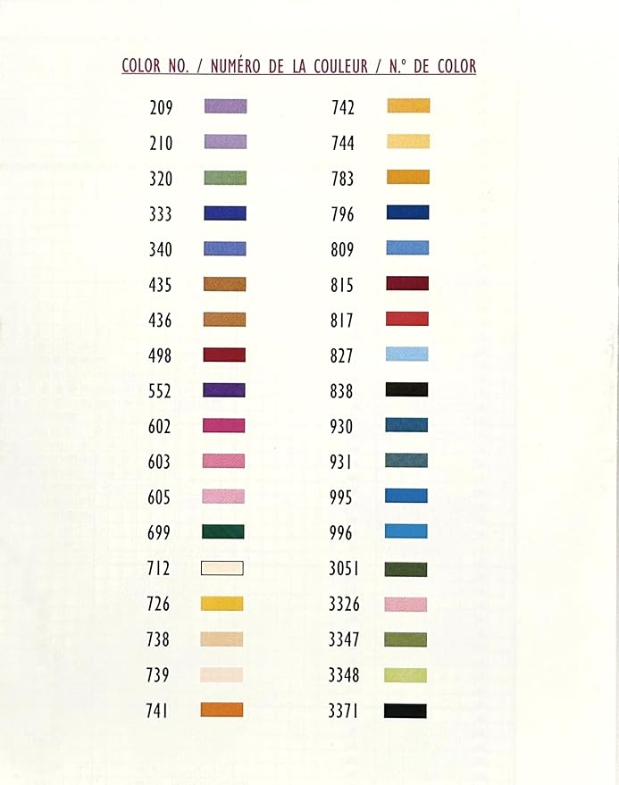 DMC 117F25-PC36 Embroidery Popular Colors Floss Pack, Colors may vary, 8.7-Yard, 36/Pack
