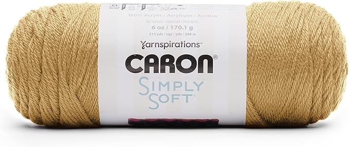 Caron Simply Soft Autumn Maize Yarn - 3 Pack of 170g/6oz - Acrylic - 4 Medium (Worsted) - 315 Yards - Knitting/Crochet