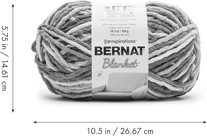 Bernat Blanket - 2 Pack of 220 Yards/10.5 oz Dried Flowers 100% Polyester Yarn