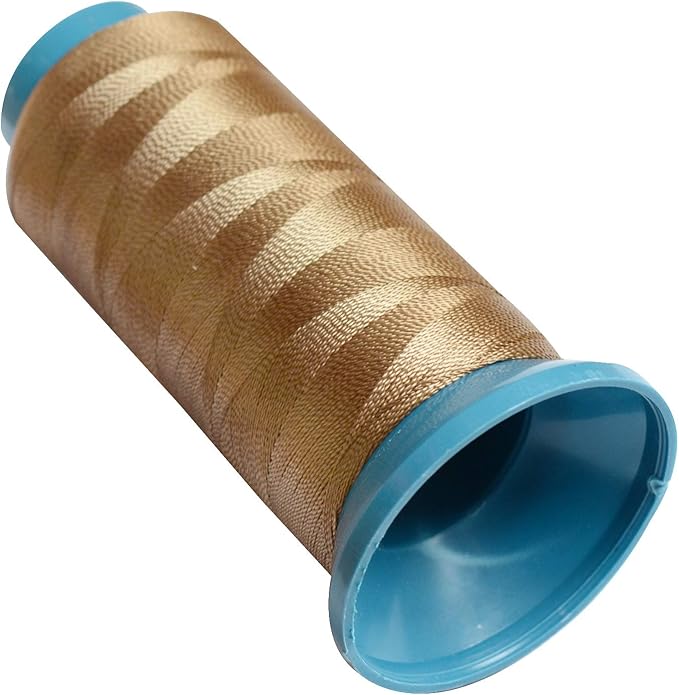 Hair Weaving Thread with C/J/I/T Needles 1500 Yards 210 D Strength Polyester Thread Sewing Thread for Making Wigs Hair Extension Kit (Dark Blonde)