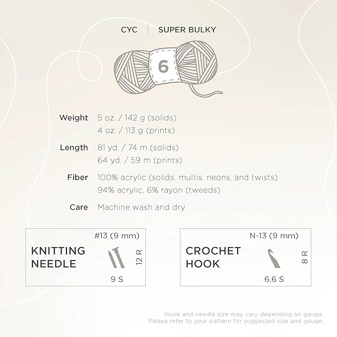 Lion Brand Yarn Hometown Yarn, Super-Bulky Yarn for Knitting, Crocheting, and Crafting, 1 Pack, Dillon Quartz