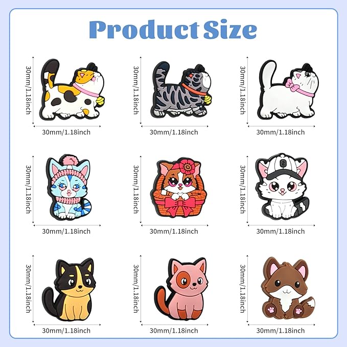 Silicone Focal Beads for Pens Cat Accessory Kit 60 Pcs Colorful Round Beads for Keychain Making Bracelet Necklace Handmade Crafts