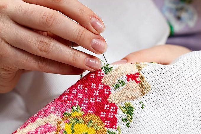 Funcrostitch Counted Cross Stitch Kits for Beginners,14ct Unprinted Pattern Embroidery Kit Dmc Cotton Threads Needleworks for Adults-Magic Castle 13.4"X16.5"